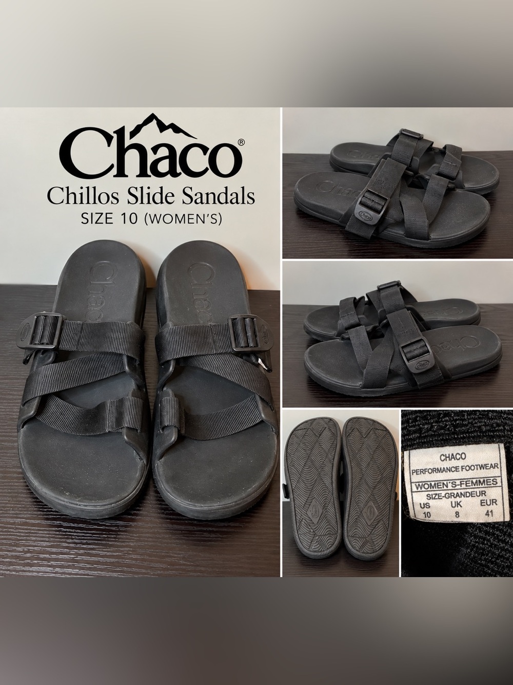 Chaco Women's Black Chillos Slide Sandals